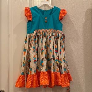 Eleanor Rose feather dress
